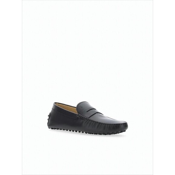 Tods Refined Black Leather Loafers With Penny Strap And Moccasin Stitching - NWT